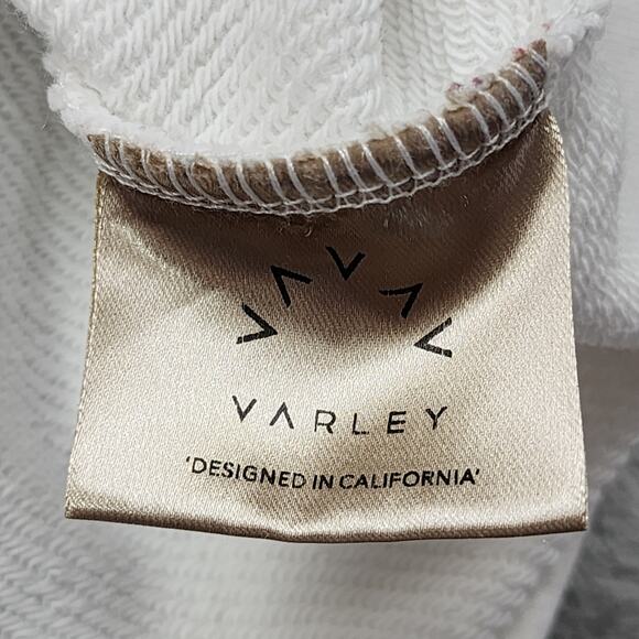 Varley Sweatshirt Womens L White Rochester Mock Neck Open Back Pullover Workout - Picture 6 of 10